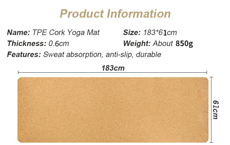 Tapis Yoga Liège Naturel