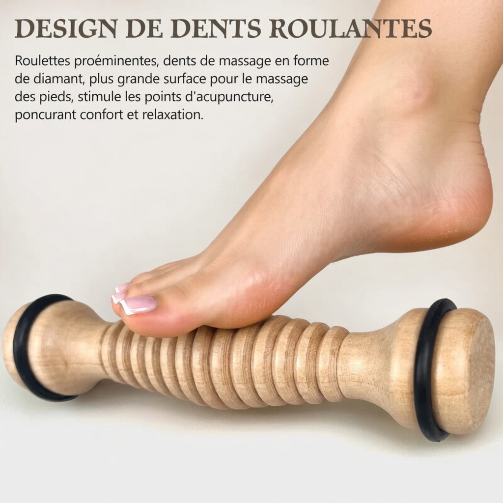 Foot Roller Zen en Bois Naturel